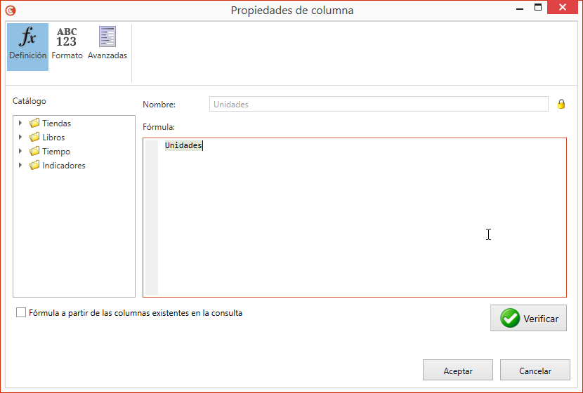 Propiedades de columna 1