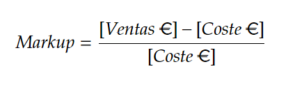 Markup de ventas